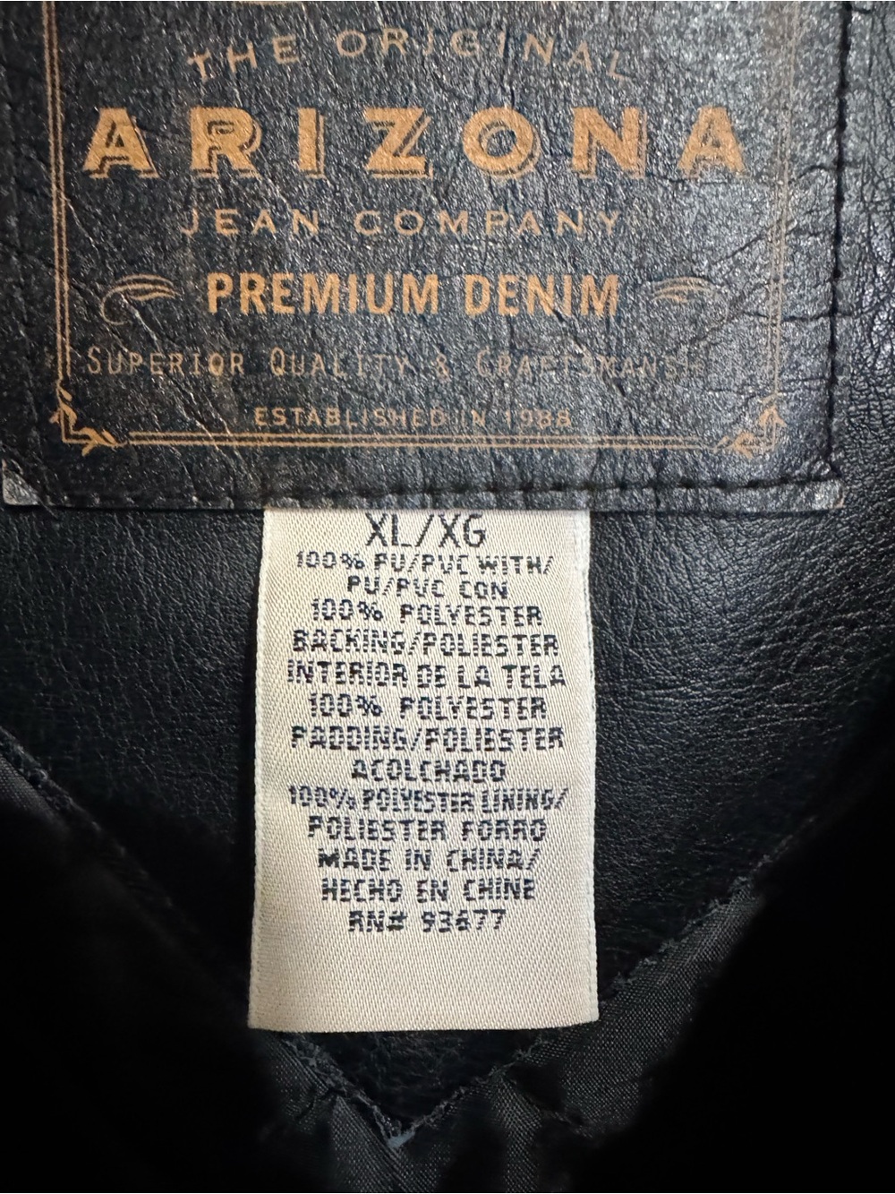 Arizona Black Jacket XL - Picture 3 of 5